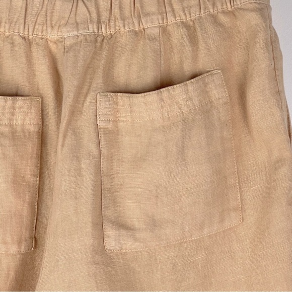 J. Jill Pure Jill | Beachy Coastal Trapunto Linen Shorts Parchment | S - Picture 6 of 11